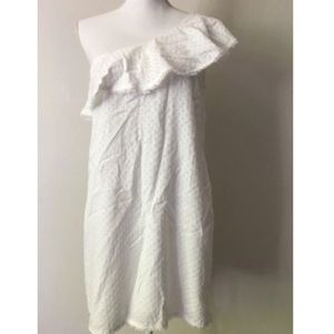 Anthropology Cloth & Stone White One Shoulder S